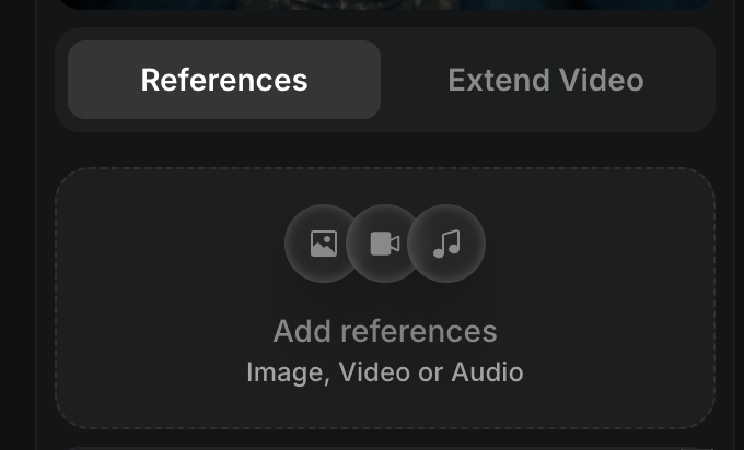 Panel de referencias para subir la imagen.